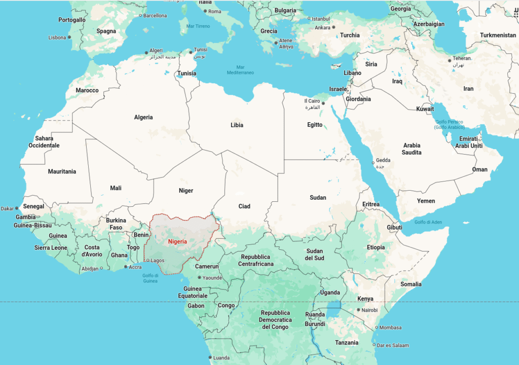 Cartina Africa Centro Nord