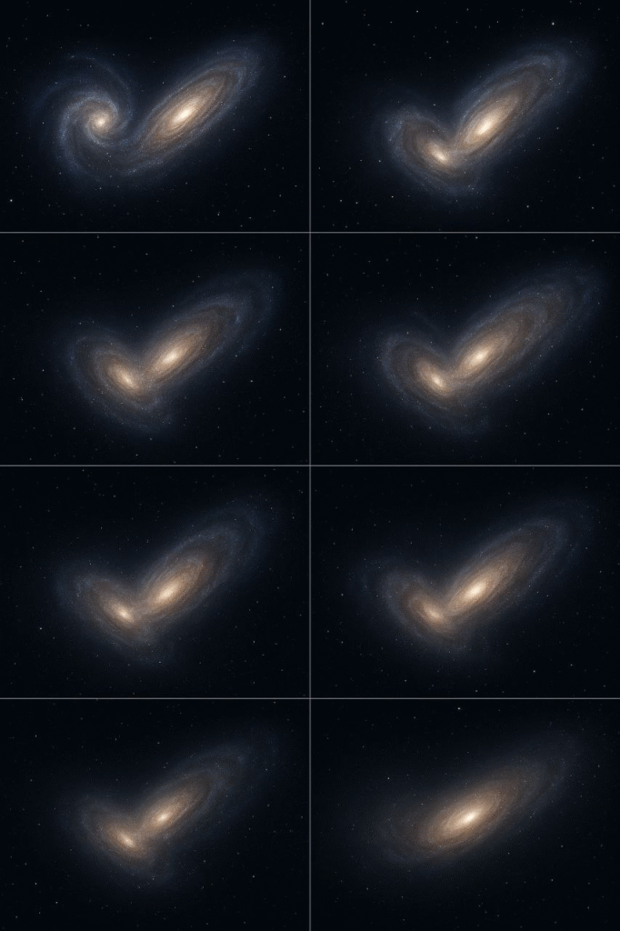 Collisione galattica tra la Via Lattea ed Andromeda